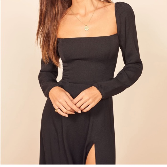 Reformation Sigmund Dress Black🖤 - Picture 4 of 7